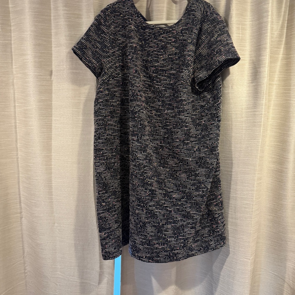 Chic Plus Navy Textured Dress